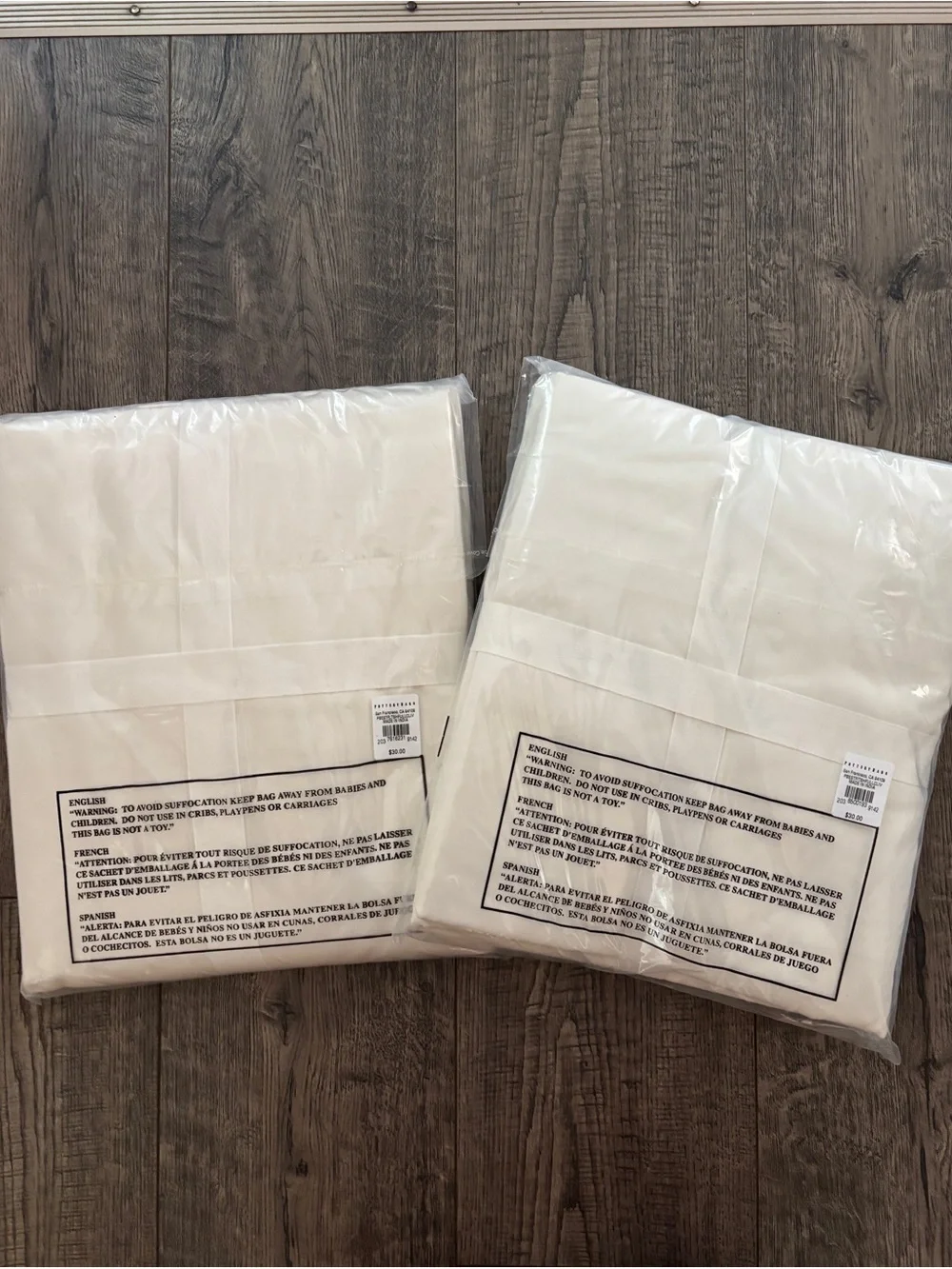 NEW Pottery Barn FULL PB Organic Cotton 300 Thread Flat & Full Sheets Ivory